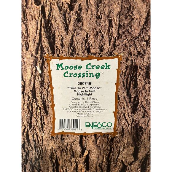 Enesco Moose Creek Crossing “Time to Vam-Moose” 1996 Nightlight #260746 - Picture 13 of 13